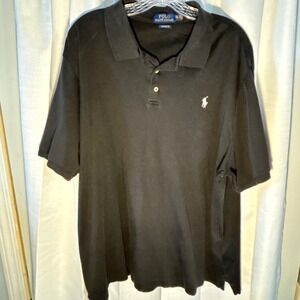 Polo Ralph Lauren Mens Classic Fit Black Short Sleeve Polo Shirt‎ XXL